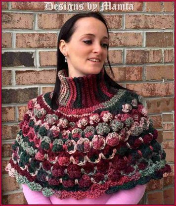 Crochet Poncho Pattern Popping Ponchette Capelet Seashell Design