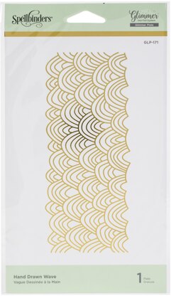 Spellbinders Glimmer Backgrounds Hot Foil Plate - Hand Drawn Wave