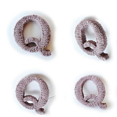 Letter Q Crochet Pattern, 3D Letter Amigurumi