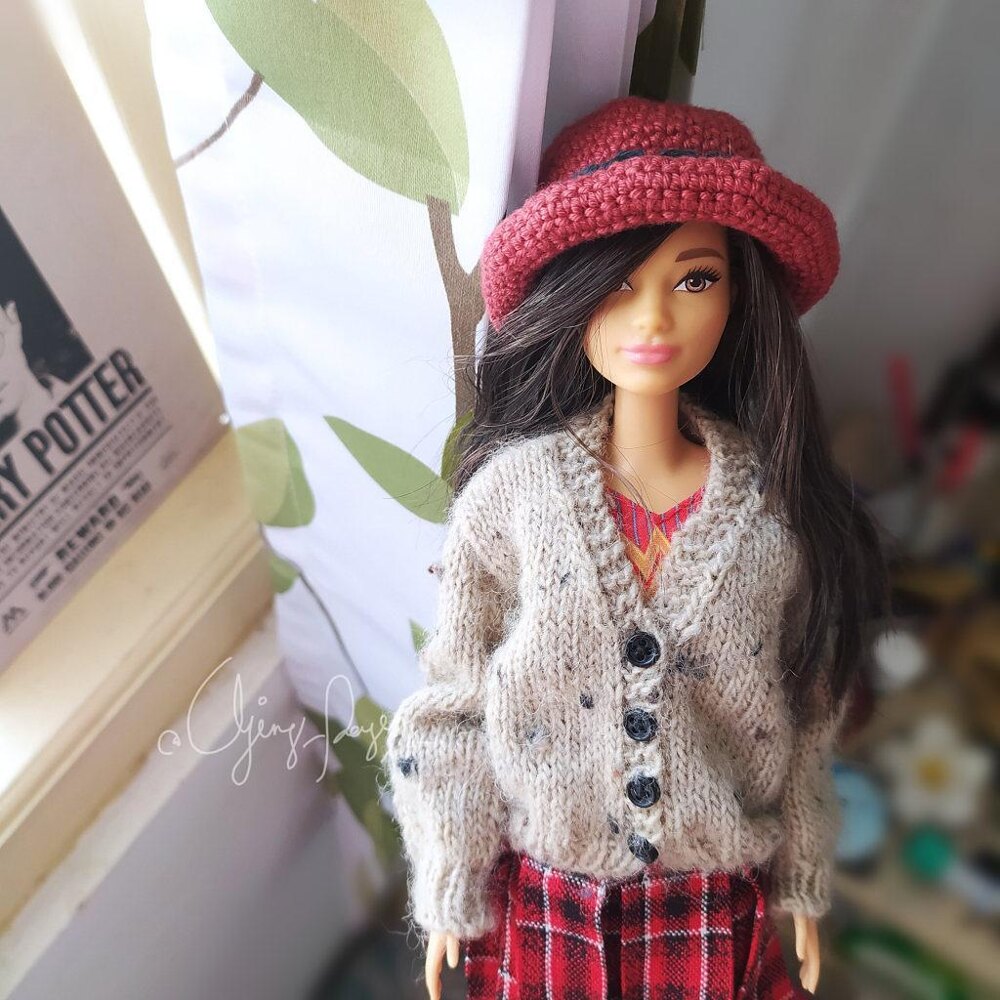 CROCHET PATTERN, Ken Doll Cardigan Pattern, Crochet Cardigan