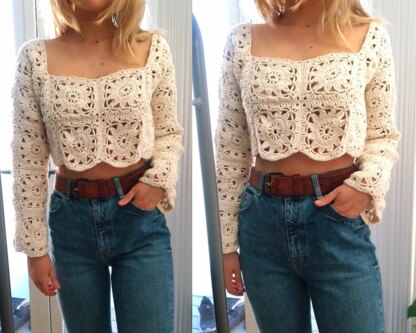 Granny square sweater