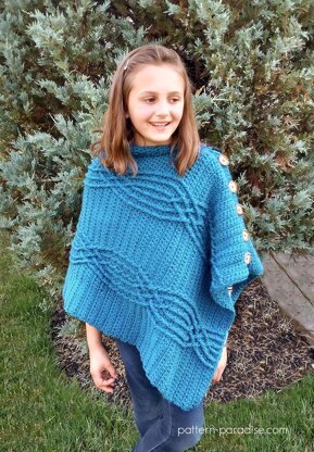 Cabled Poncho