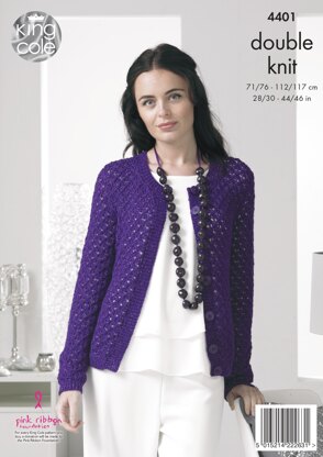 Sweater & Cardigan in King Cole Glitz - 4401 - Downloadable PDF