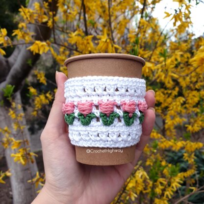 Hint of Love Cup Cozy Crochet Pattern