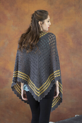 Women's Shawl Branscombe in Universal Yarn Fibra Natura Kingston Tweed - Downloadable PDF