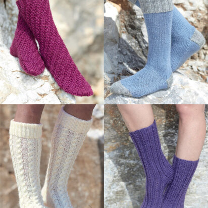 Adult Socks in Sirdar Wool Rich Aran - 7181 - Downloadable PDF