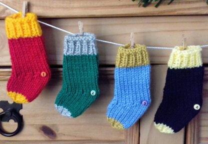 Advent Calendar - Harry Potter Style Socks - Washing Line Garland