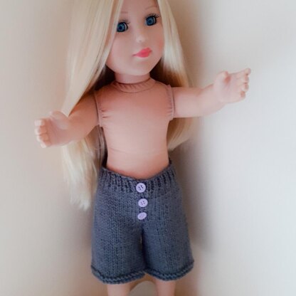 Gray Shorts for Doll