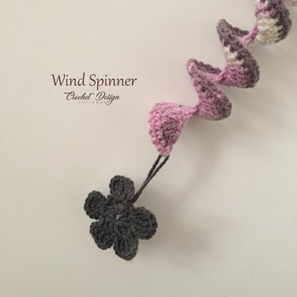 Wind Spinner, Crochet Spinner, Yard Art, Fiber Art, Yard Decor