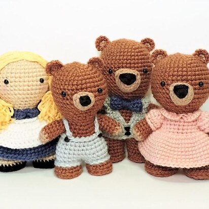 Goldilocks and the Three Bears Amigurumi Toys