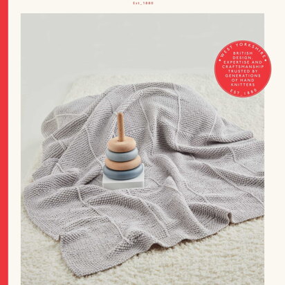 Textured Baby Blanket in Sirdar Baby Naturals - 5477 - Downloadable PDF