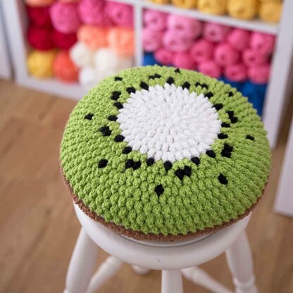 Crochet Kiwi Cushion