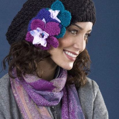 Mixed Media Slouchie Hat in Caron Simply Soft and Simply Soft Collection - Downloadable PDF