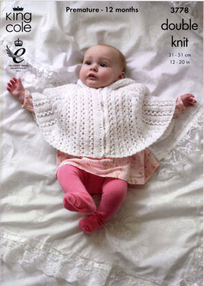 Cape and Jackets in King Cole Baby Glitz DK - 3778