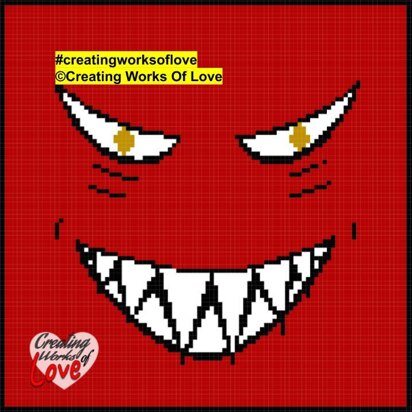 Grinning Evil Face C2C Graph