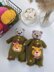 Christmas bear knitting pattern, stuffed knitted doll