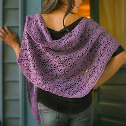 Rhombus Feather Shawl in Imperial Yarn Tracie Too - PC16 - Downloadable PDF
