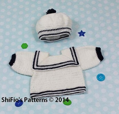 Sailor Suit Crochet Pattern #187