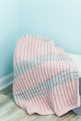 Fluffy Rib Knit Blanket