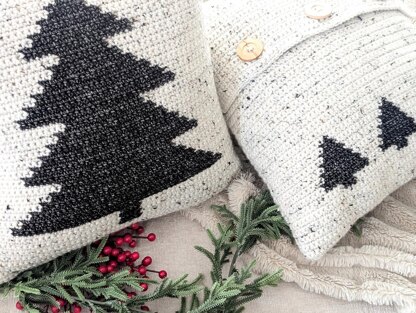 Xmas Tree Pillow Cover