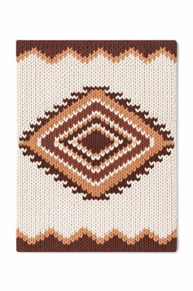 Chunky Blanket Knitting Pattern: Aztec Finger Knit DIY (PDF)