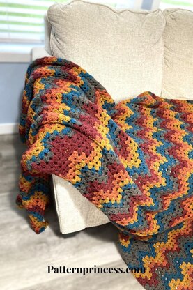 Granny Ripple Zigzag Blanket