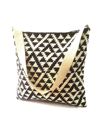 Triangles Tapestry Crochet Tote