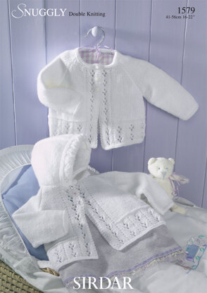 Babies Matinee Coats in Sirdar Snuggly DK - 1579 - Downloadable PDF