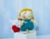 Small Cupid doll knitting flat