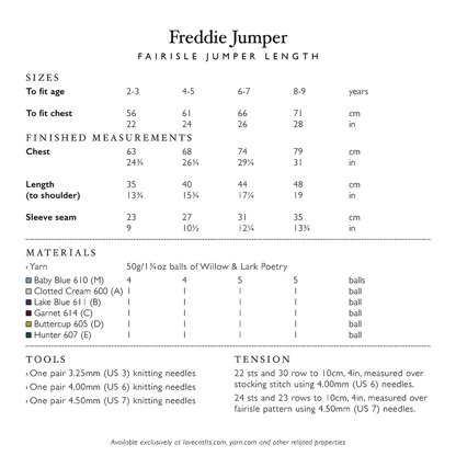 Willow & Lark Freddie Jumper PDF
