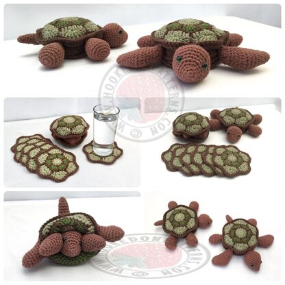Turtle & Tortoise Hideaway Coaster Sets