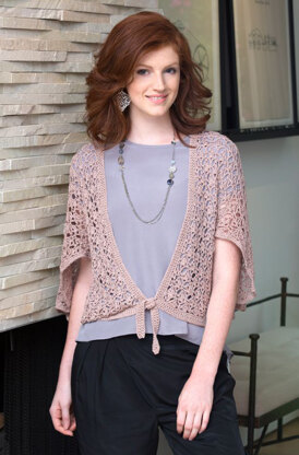 Flutter Cardigan in Aunt Lydia's Bamboo Crochet Thread - LC3976 - Downloadable PDF