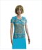 Size S off shoulder turquoise crochet top for women