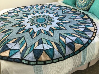 Leadlight afghan