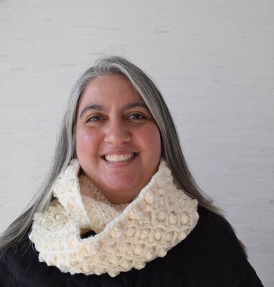 Frosted Snowflake Infinity Scarf