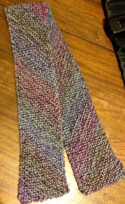 Diagonal Knit Garter Stitch Scarf