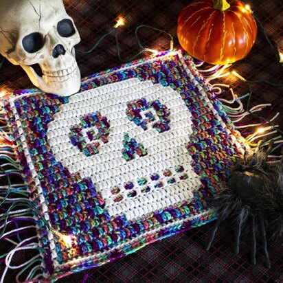 Halloween Mosaic Square - Scary Skull