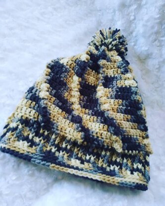 Swirling Popcorns Slouchy Hat