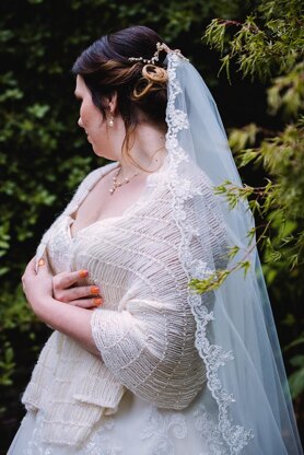 Beaded bridal shawl