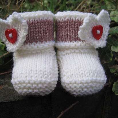 Heart Baby Booties