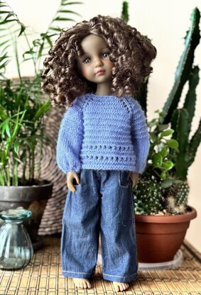 Pullover Berry Mood for Ruby Red Doll