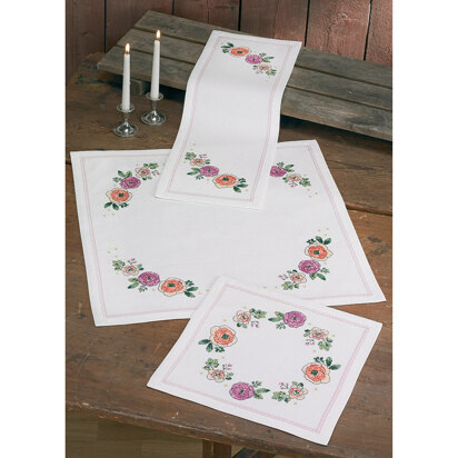 Permin Flower Runner Cross Stitch Kit