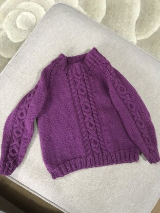 Lil Rascal Round Neck Sweater in West Yorkshire Spinners Bo Peep Luxury Baby