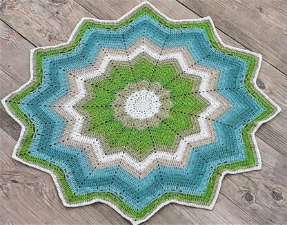 Land Sea Sky Dragonfly 12 Point Star Baby Blanket