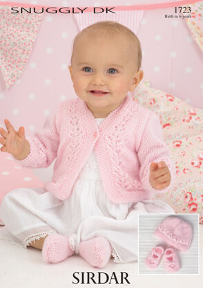 Cardigan, Hat and Shoes in Sirdar Snuggly DK - 1723 - Downloadable PDF