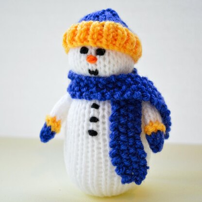 Percy the Snowman Doll Knitting Pattern - Toy Knitting Pattern