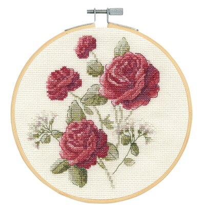 DMC Roses Cross Stitch Kit - 18cm Diameter