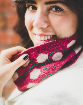 Winterberry Double-Knit Reversible Cowl in SweetGeorgia Cashluxe Fine - Downloadable PDF