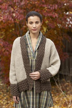 Seaside Kimono Cardi in Lion Brand Fishermen's Wool - 80903AD