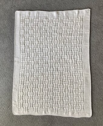 Double Basketweave Baby Blanket